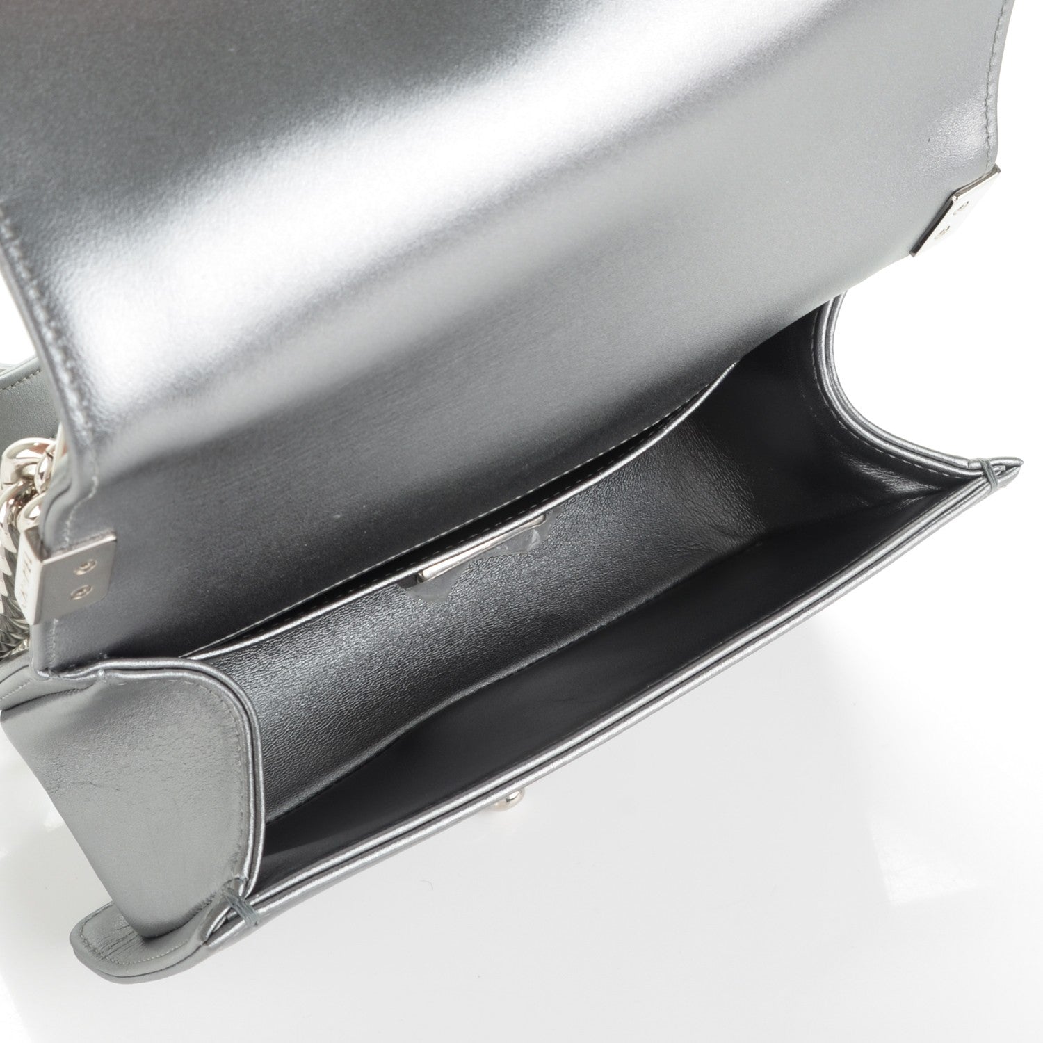 Chanel Galuchat Stingray Small Boy Flap Silver 5 of 7