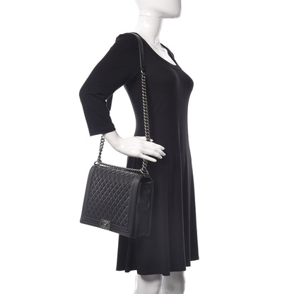 Chanel Lambskin Quilted Large Boy Flap Black 2 of 11