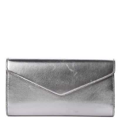 Saint Laurent Metallic Calfskin Y-Mail Clutch Silver 1 of 9