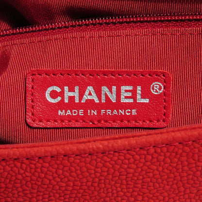 Chanel Matte Caviar Quilted Large Boy Flap Red 7 of 8