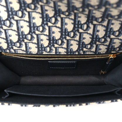 Christian Dior Oblique 30 Montaigne Chain Flap Bag Blue 5 of 10
