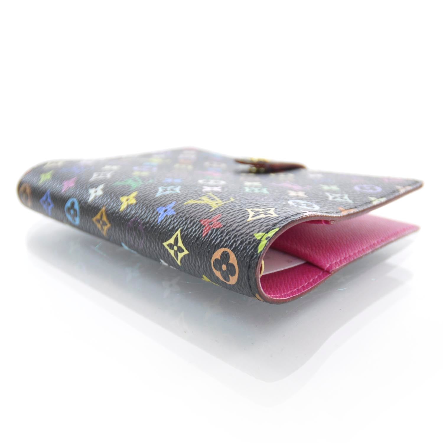 Louis Vuitton Monogram Multicolor Small Ring Agenda Black 3 of 7
