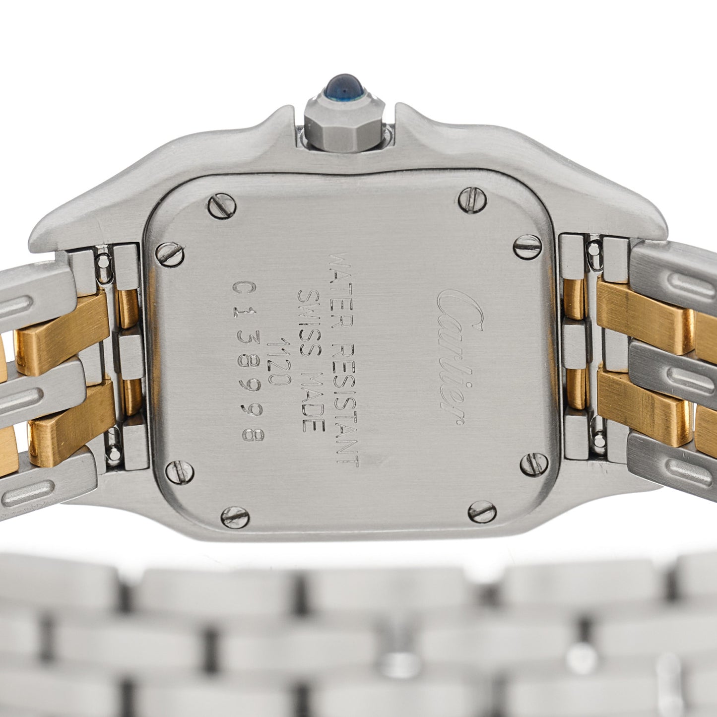 Stainless Steel 18K Yellow Gold 22mm Panthere Quartz Watch