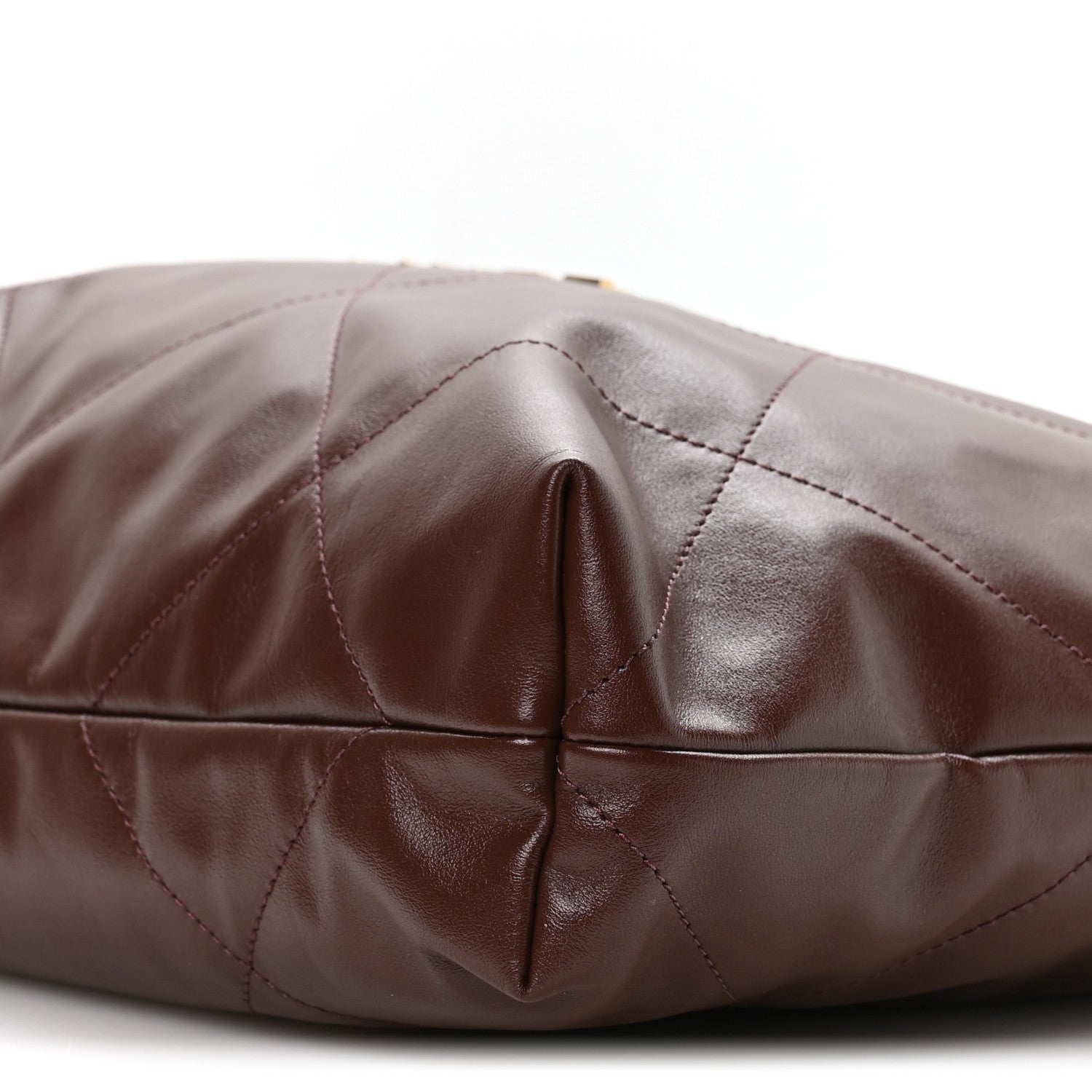 Chanel Shiny Calfskin Quilted Chanel 22 Dark Brown 10 of 11