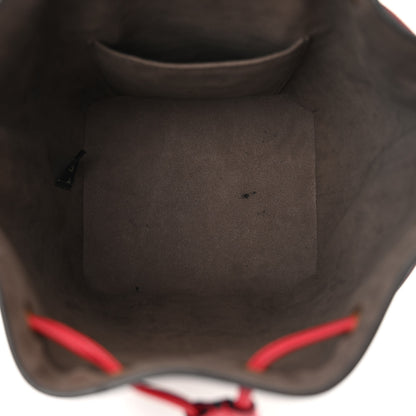 Fendi Vitello Grace F is Fendi Bi-Color FF 1974 Embossed Grande Mon Tresor Bucket Bag Maya Black Fragola 5 of 12