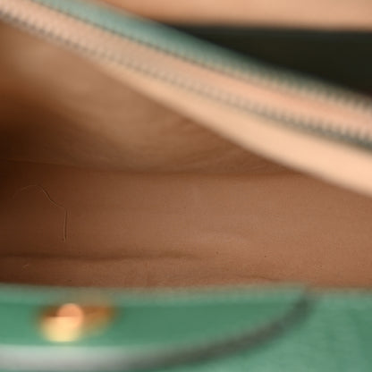 Gucci X Adidas Textured Dollar Calfskin Stripe Studded Maxi Diana Tote Bag Vintage Green Multicolor 16 of 43
