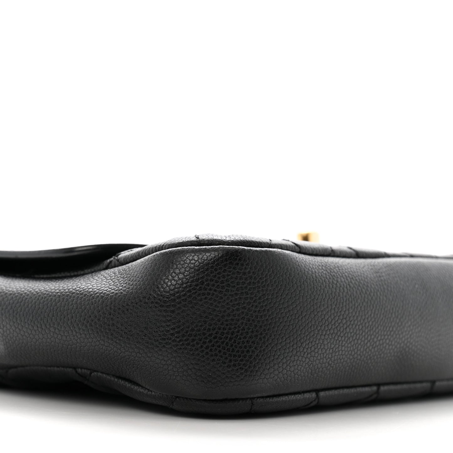Calfskin Caviar Quilted Small Flap Black