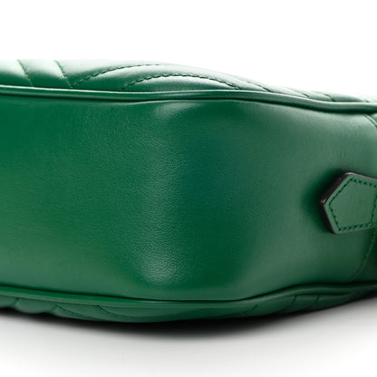 Gucci Calfskin Matelasse Small GG Marmont Chain Shoulder Bag Emerald Green 10 of 14