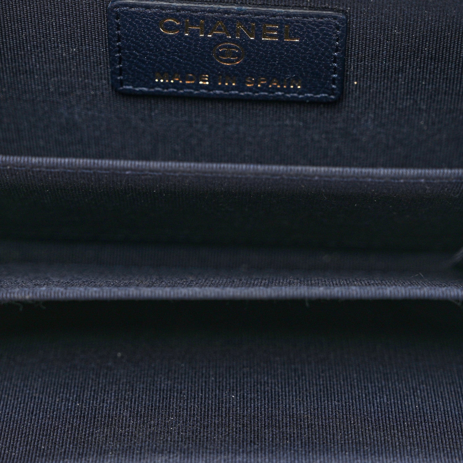 Chanel Sheepskin Quilted Vintage Mademoiselle Zip Coin Purse Navy Blue 5 of 8