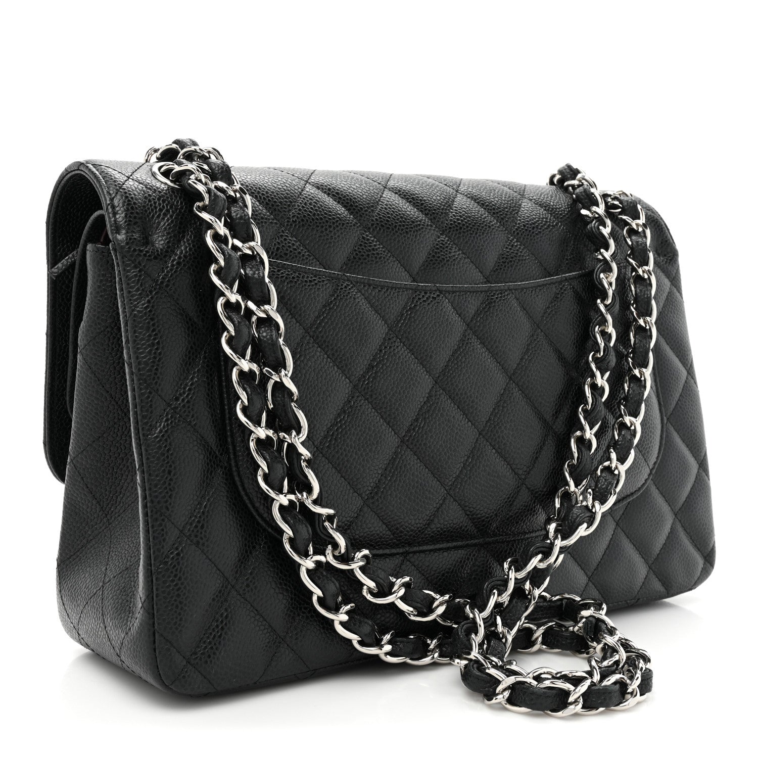 Chanel Caviar Quilted Jumbo Double Flap Black 3 of 10