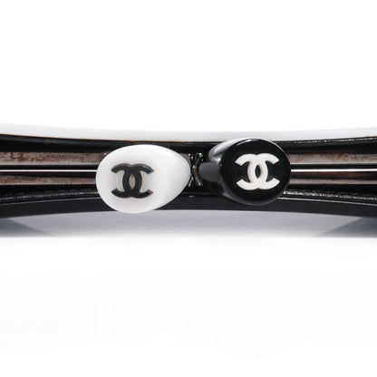 Chanel Acrylic Frame Clutch Black White 9 of 9