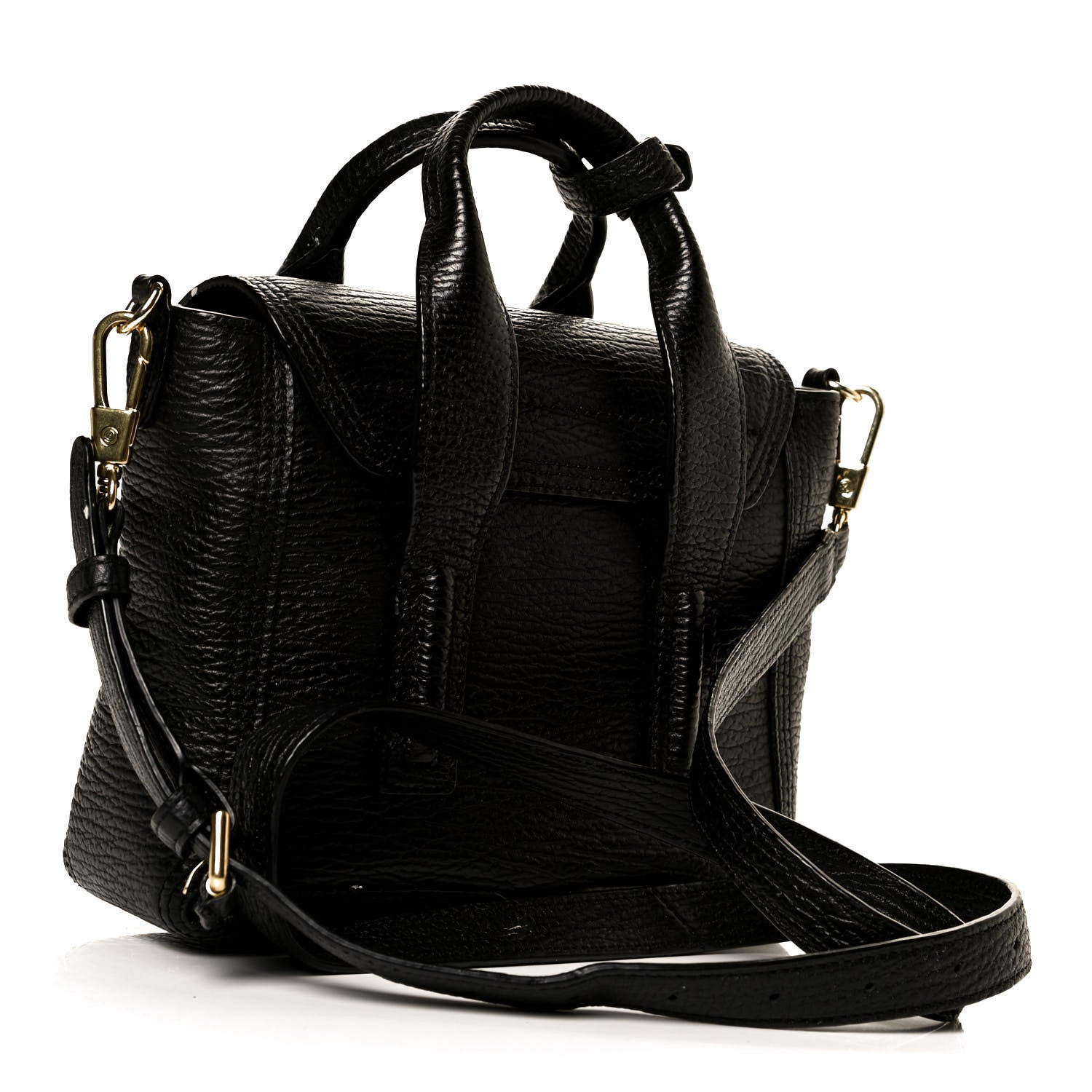 3.1 Phillip Lim Textured Calfskin Mini Pashli Satchel Black 3 of 13