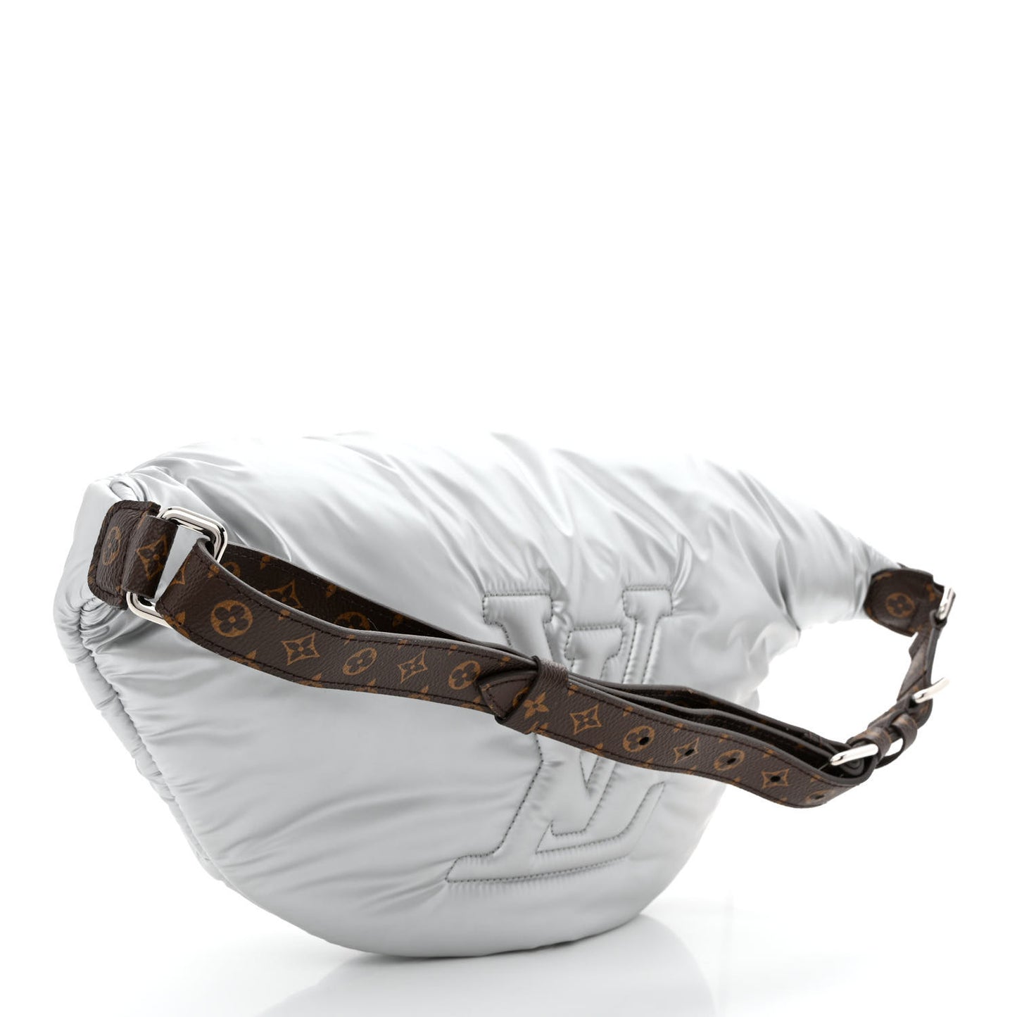 Econyl Monogram Pillow BumBag Silver