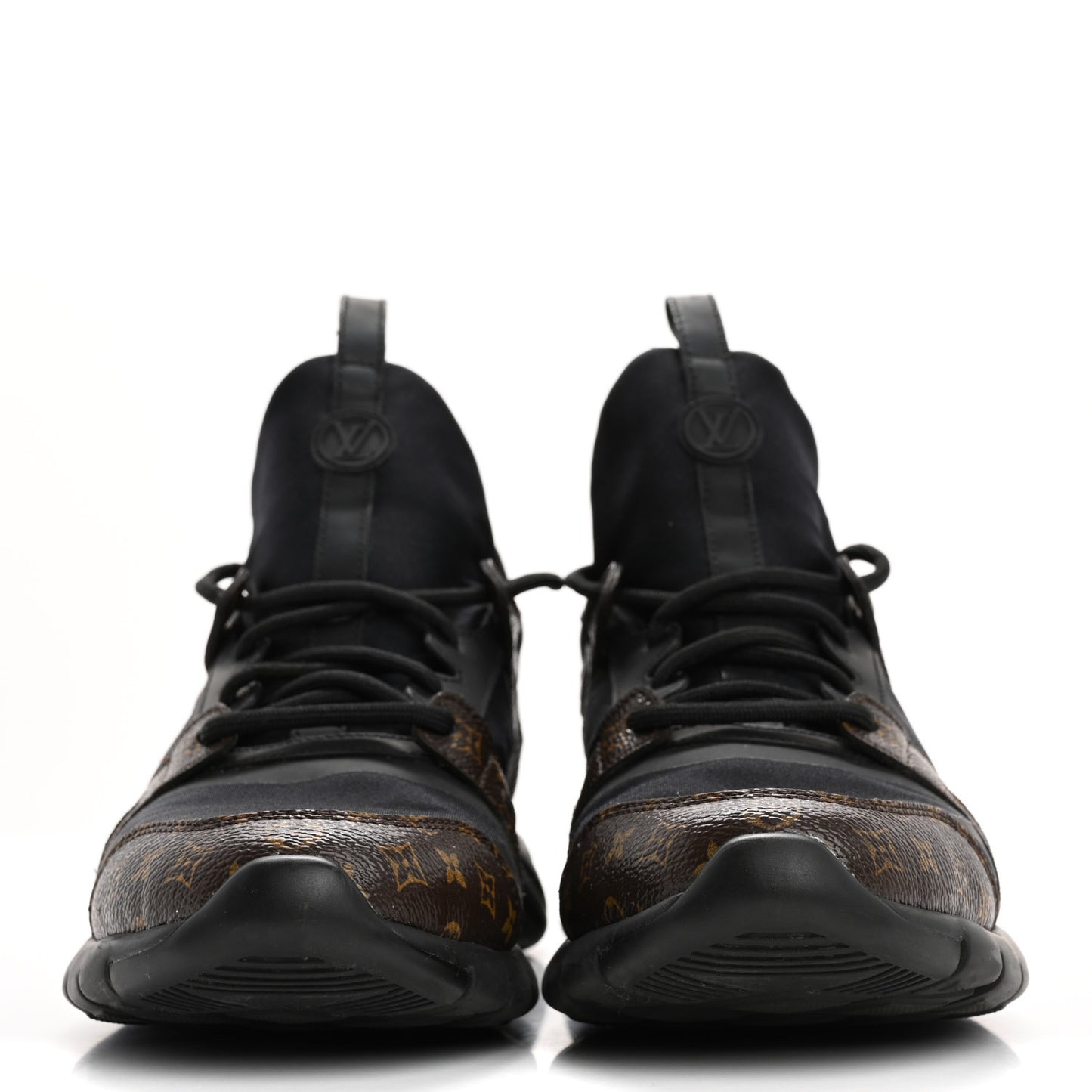 Technical Nylon Monogram Rubber Aftergame Sneakers 38.5 Black