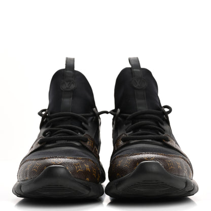 Louis Vuitton Technical Nylon Monogram Rubber Aftergame Sneakers 38.5 Black 3 of 11