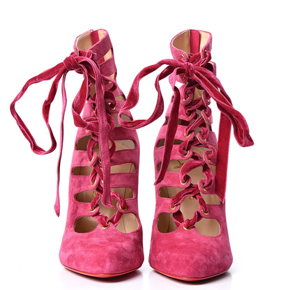 Christian Louboutin Veau Velours Spinetita 100 Ankle Boots 38.5 LouLou 2 of 9