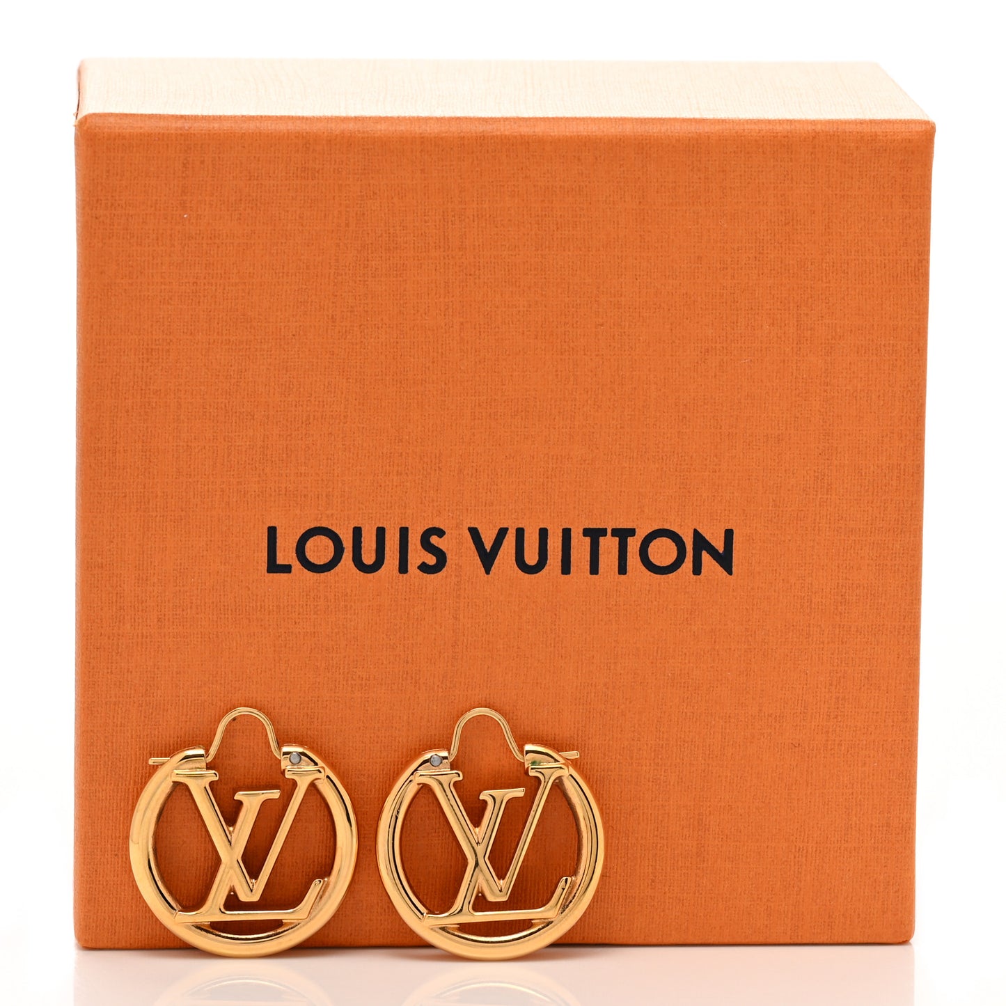 Metal Small Louise Hoop Earrings Gold