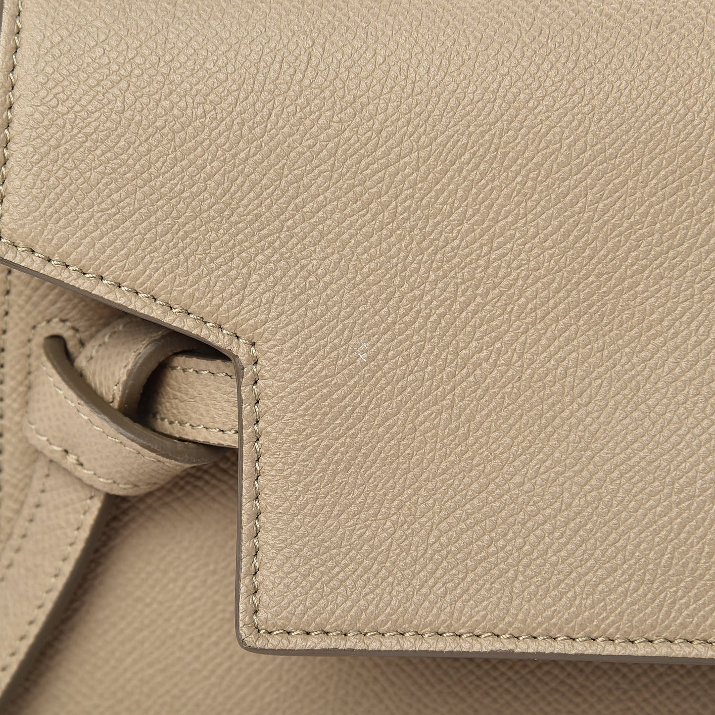 Grained Calfskin Micro Belt Bag Light Taupe