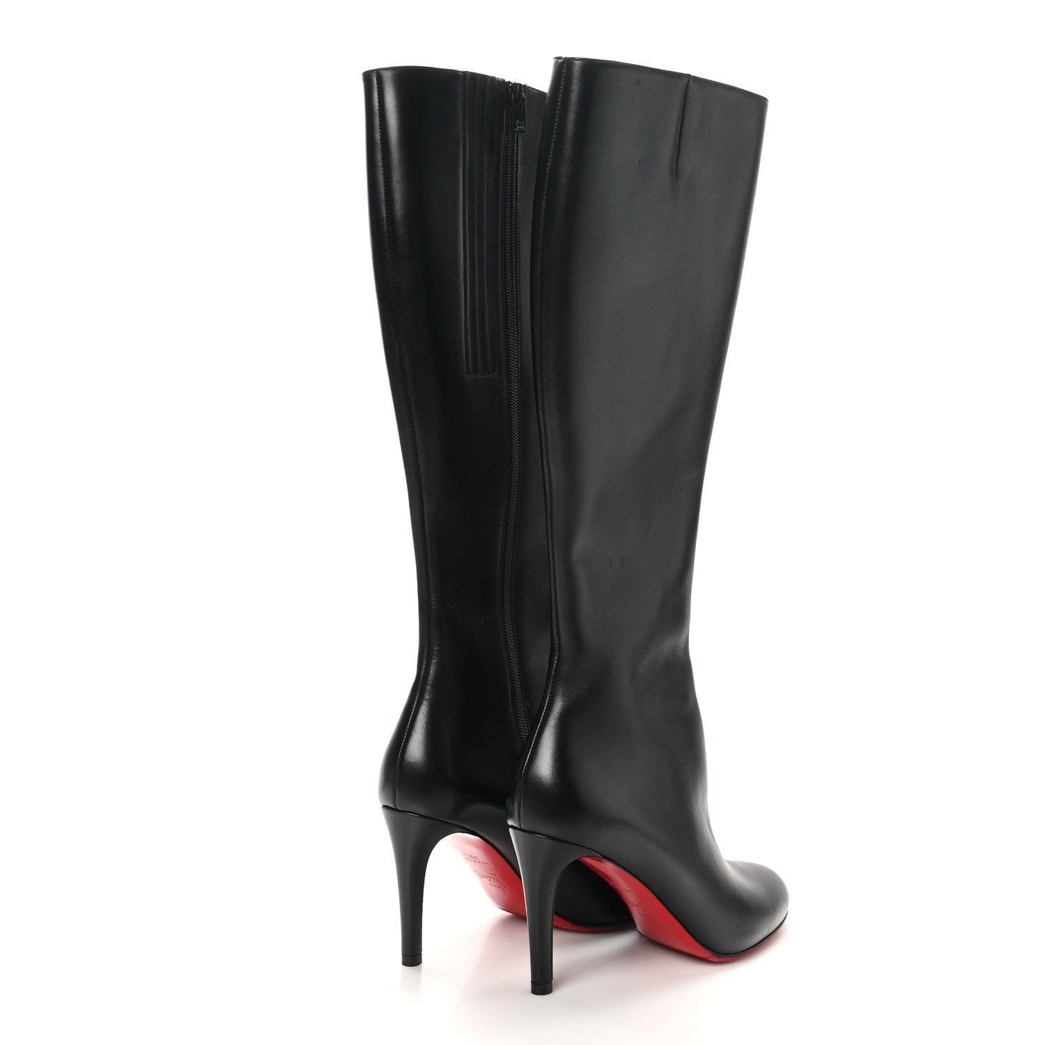 Christian Louboutin Calfskin Pumppie Botta 85 Knee Boots 39.5 Black 4 of 9