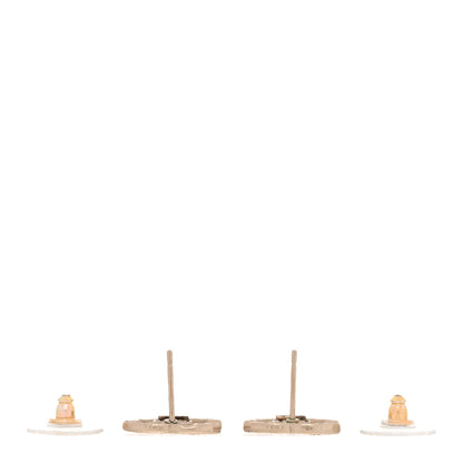 Chanel Tweed Effect CC Earrings Gold 3 of 4