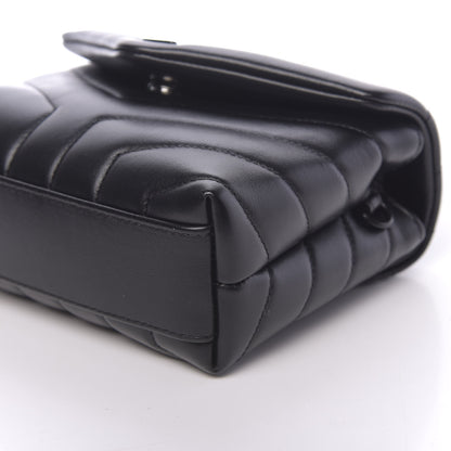 Saint Laurent Calfskin Y Quilted Monogram Toy Loulou Crossbody Bag Black 8 of 10