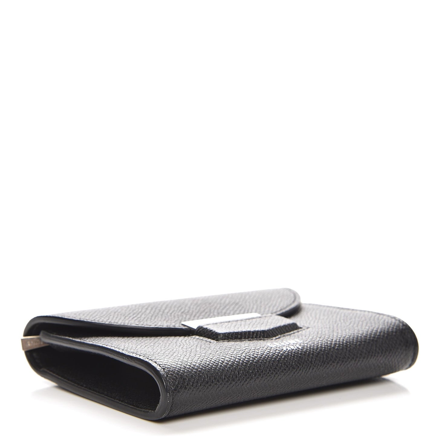 Grained Calfskin Small Trotteur Multifunction Flap Wallet Black