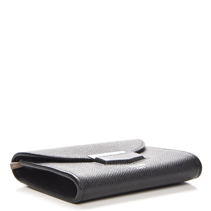 Celine Grained Calfskin Small Trotteur Multifunction Flap Wallet Black 4 of 6