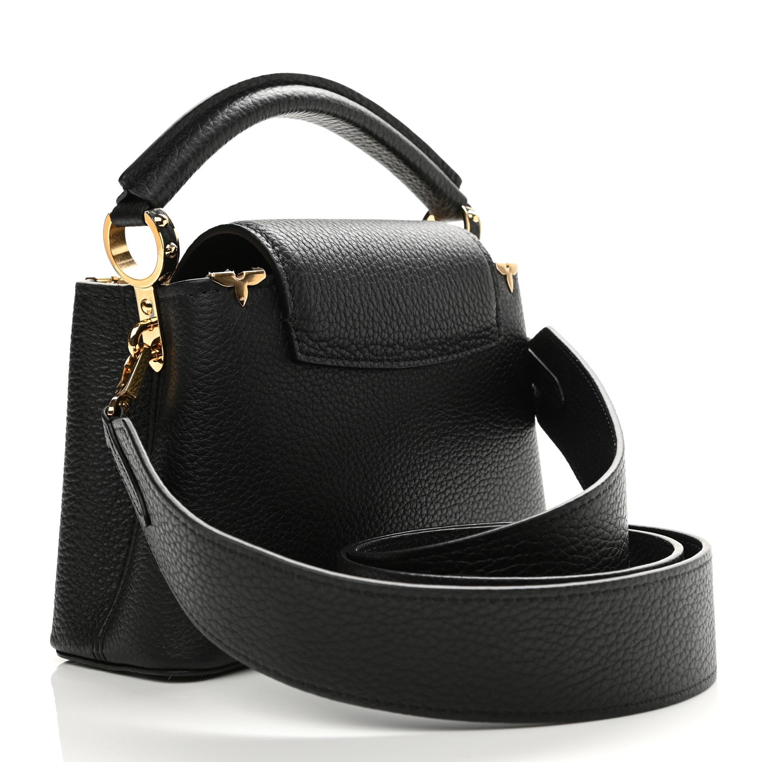 Louis Vuitton Taurillon Embellished Flower Crown Capucines Mini Black 5 of 17