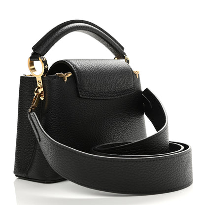 Louis Vuitton Taurillon Embellished Flower Crown Capucines Mini Black 5 of 17