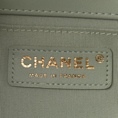 Chanel Calfskin Chevron Quilted Medium Boy Flap Green 6 of 11