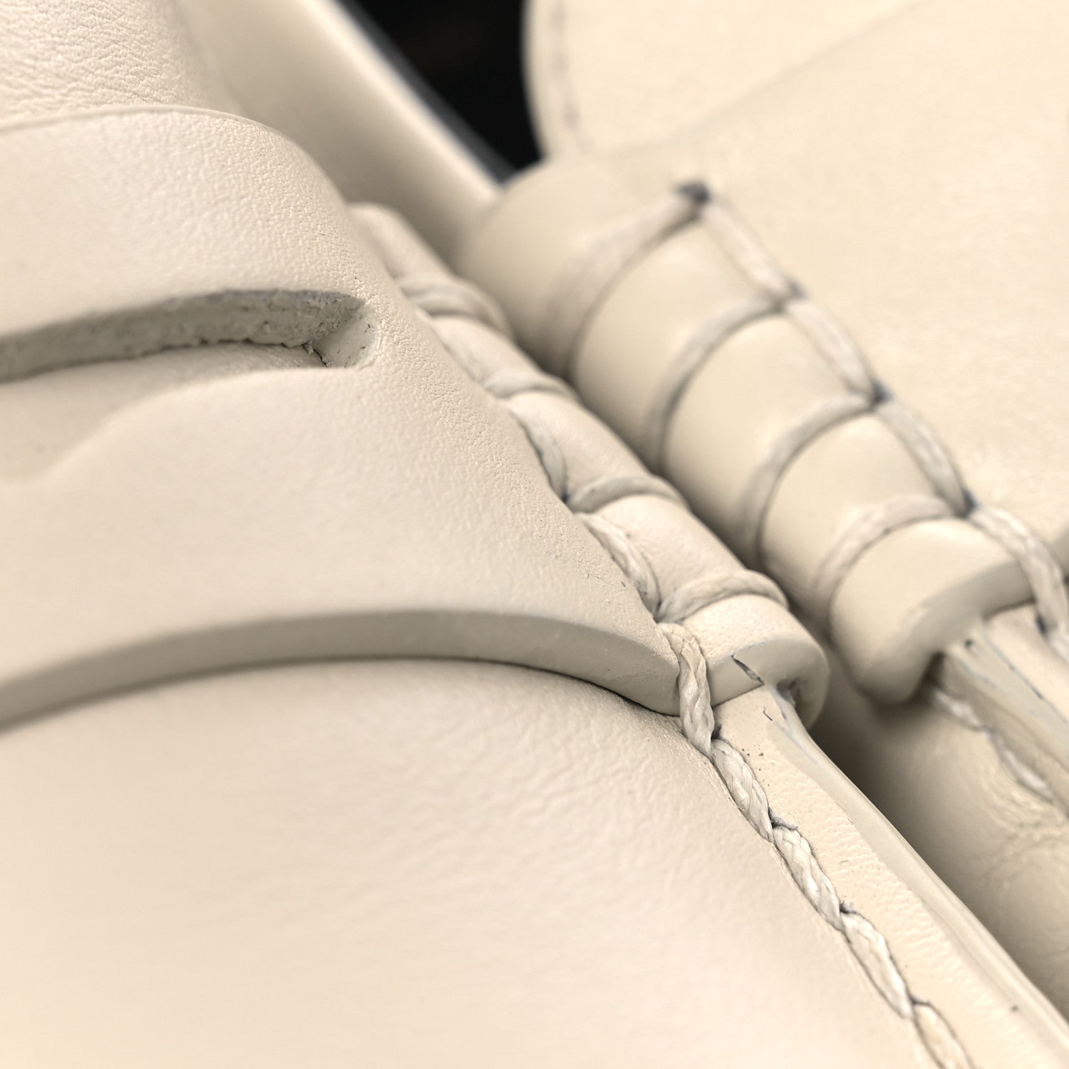 Saint Laurent Calfskin Penny Loafers 36 Pearl 12 of 13