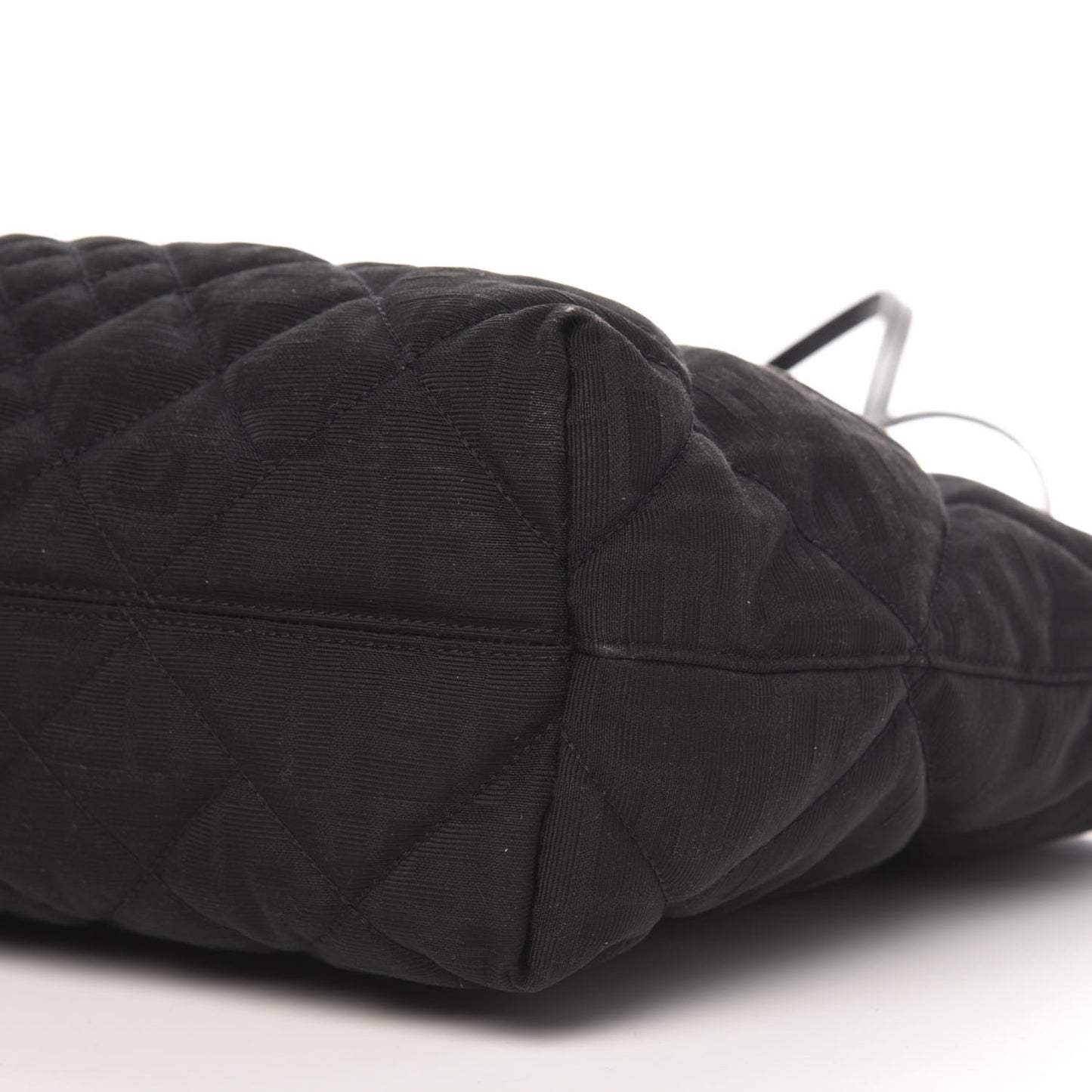 Canvas Quilted FF Roll Tote Black