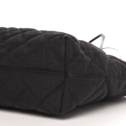 Fendi Canvas Quilted FF Roll Tote Black 9 of 9