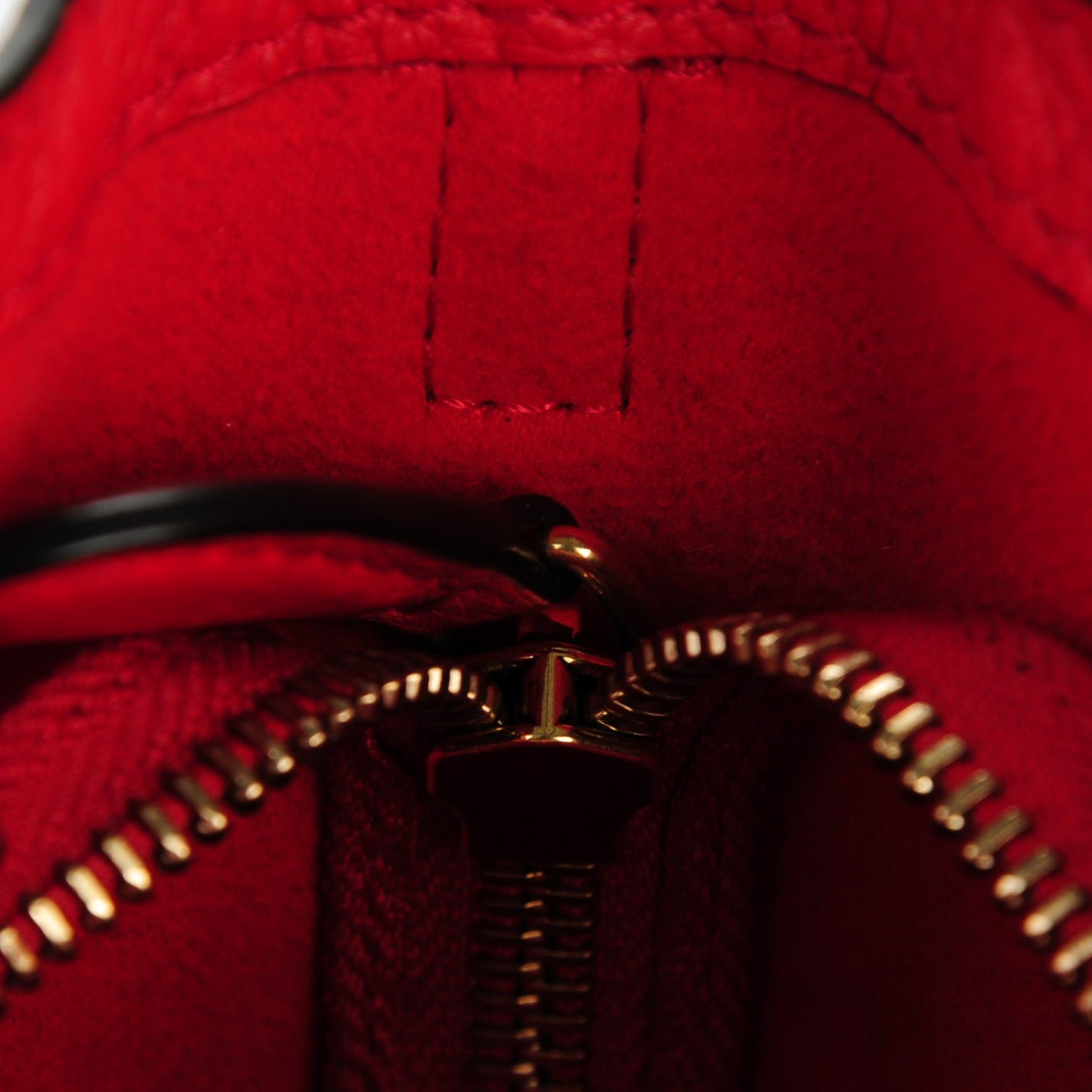 Drummed Calfskin Nano Luggage Coquelicot