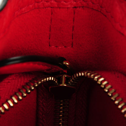 Celine Drummed Calfskin Nano Luggage Coquelicot 8 of 8