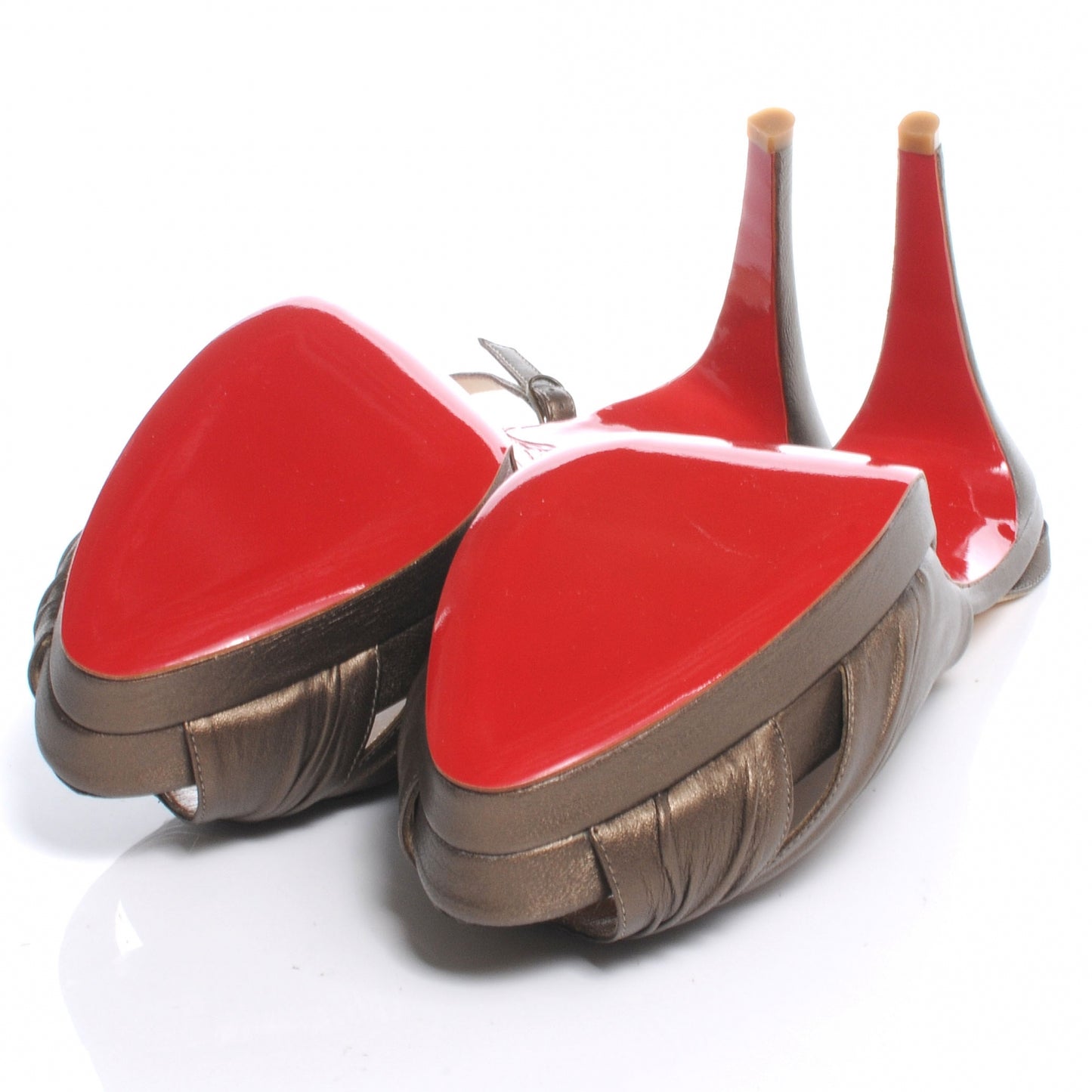 Leather Ecoplus 100 Slingback Heels 40 Bronze