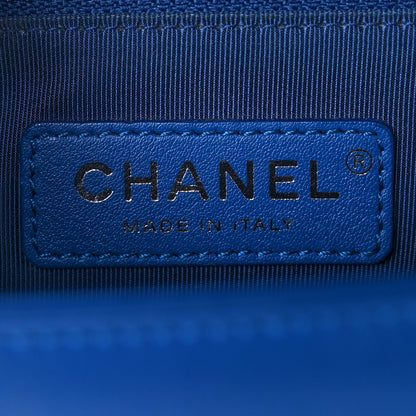 Chanel Calfskin Chevron Quilted New Medium Boy Flap Bright Blue 6 of 24