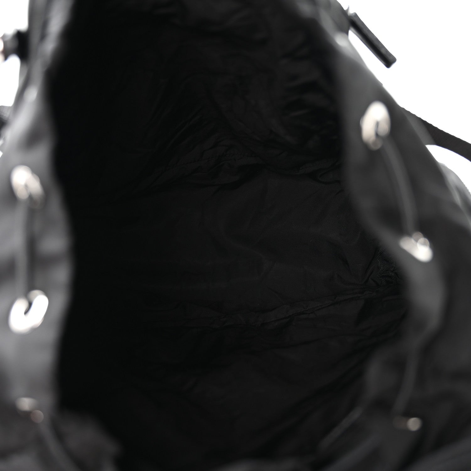 Prada Re-Nylon Saffiano Logo Double Buckle Backpack Black 4 of 11