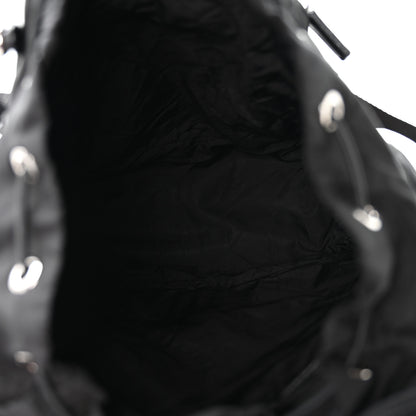 Prada Re-Nylon Saffiano Logo Double Buckle Backpack Black 4 of 11