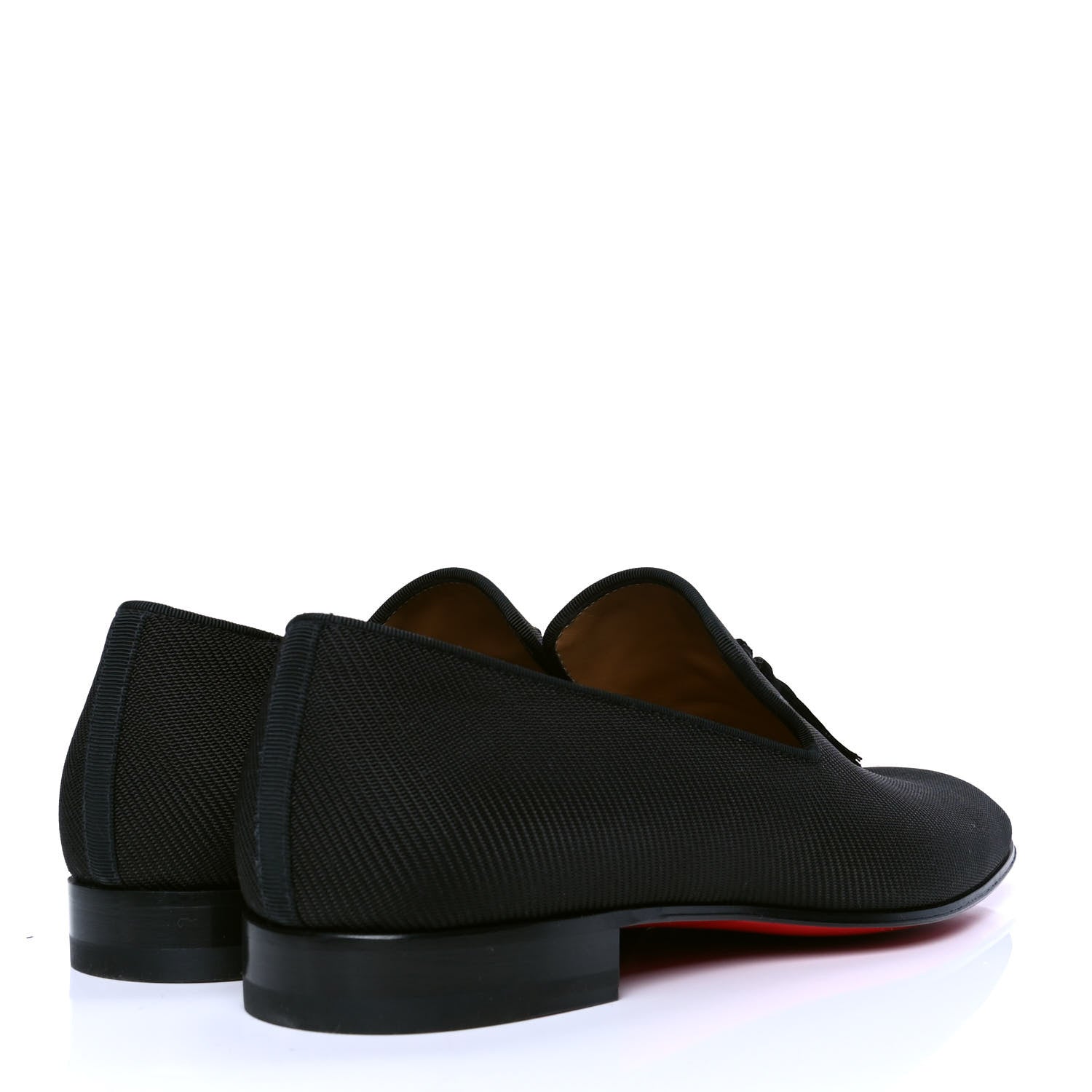 Christian Louboutin Fabric Mens Tassel Serge Officialito Flat Loafers 42 Black 3 of 5