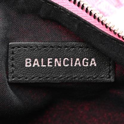 Balenciaga Washed Frayed Denim Crystal Le Cagole Shoulder Bag XS Denim Pink 6 of 10