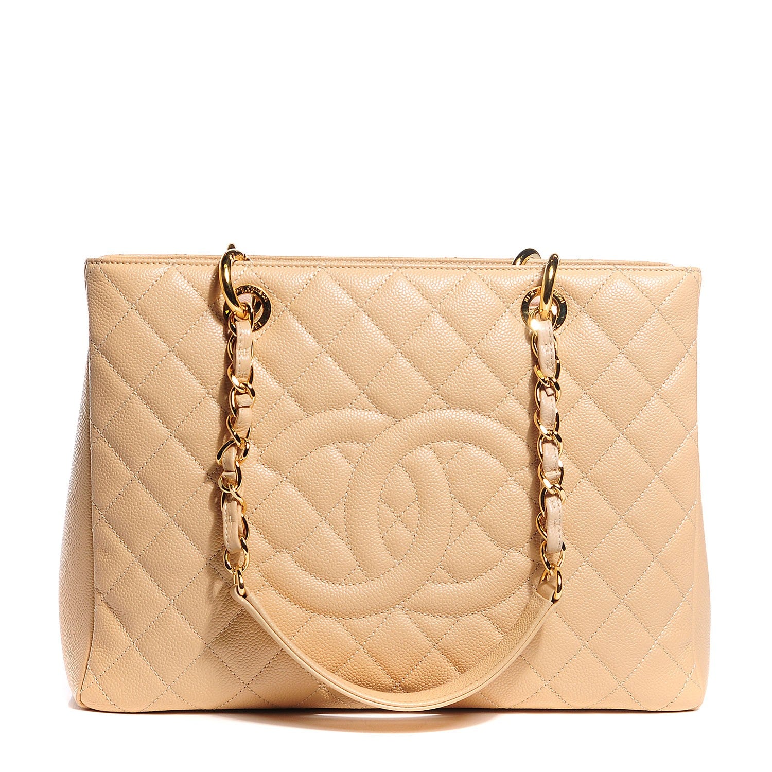 Chanel Caviar Quilted Grand Shopping Tote GST Beige Clair 1 of 7