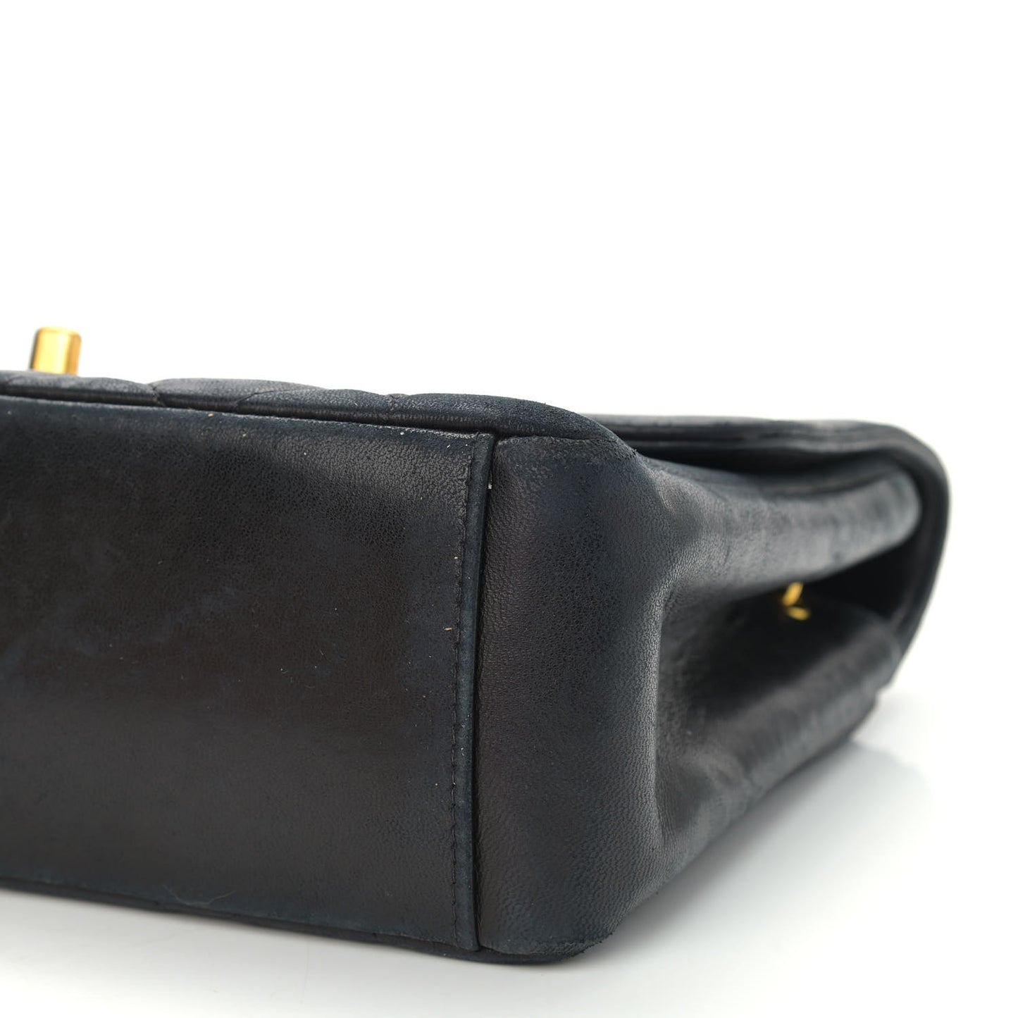 Lambskin Quilted Medium Single Flap Black