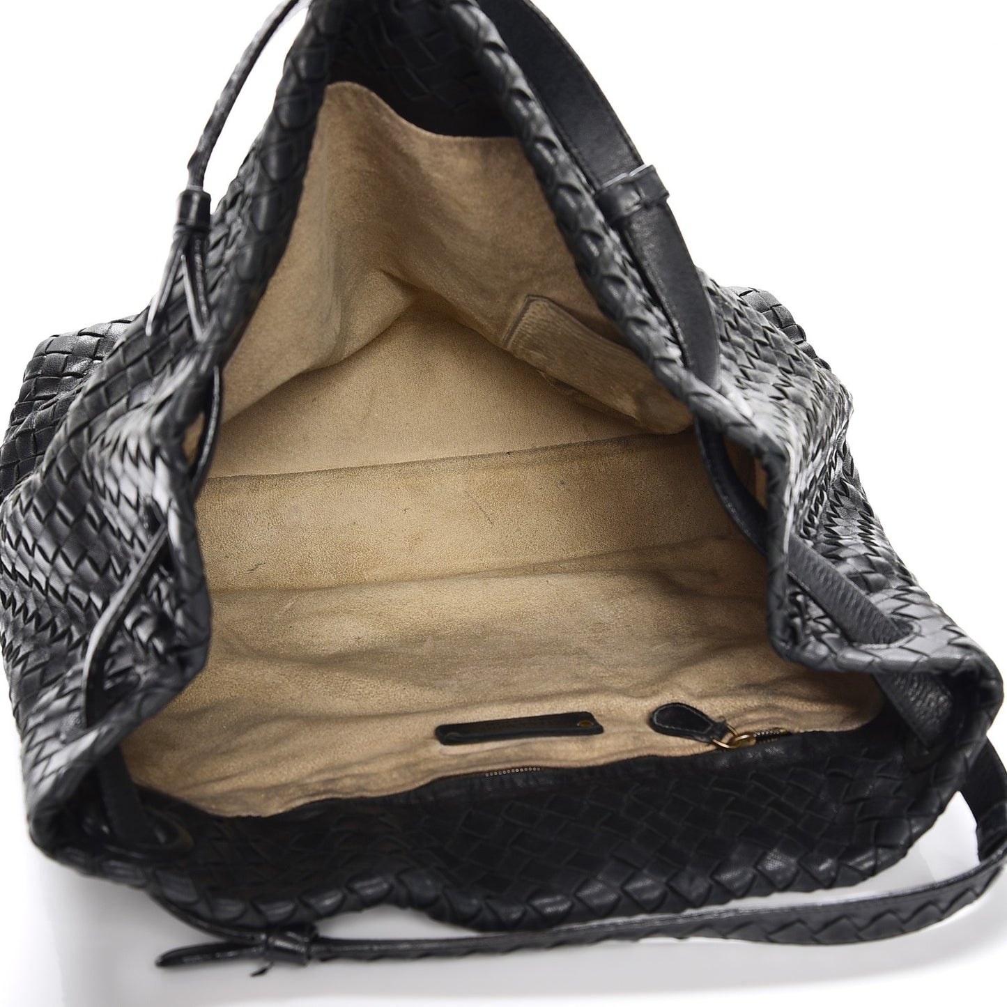 Nappa Intrecciato Medium Garda Bag Black