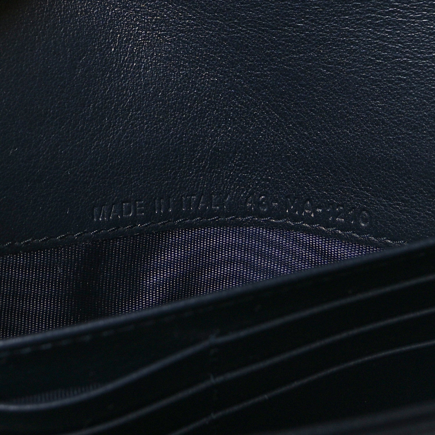 Christian Dior Oblique Saddle Chain Long Wallet Blue 7 of 10