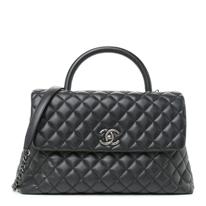 Chanel Caviar Quilted Medium Coco Handle Flap Black 2 of 18