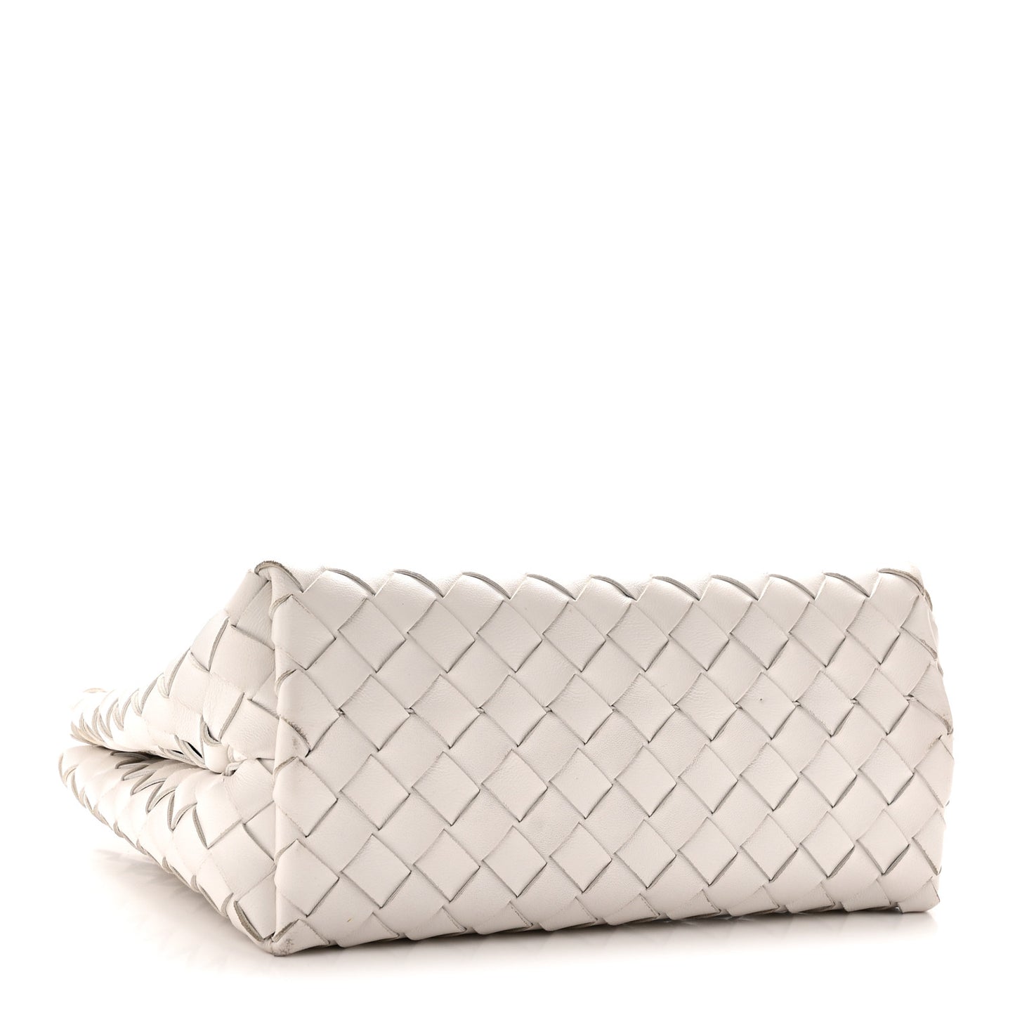 Nappa Intrecciato Small Andiamo Shoulder Bag White