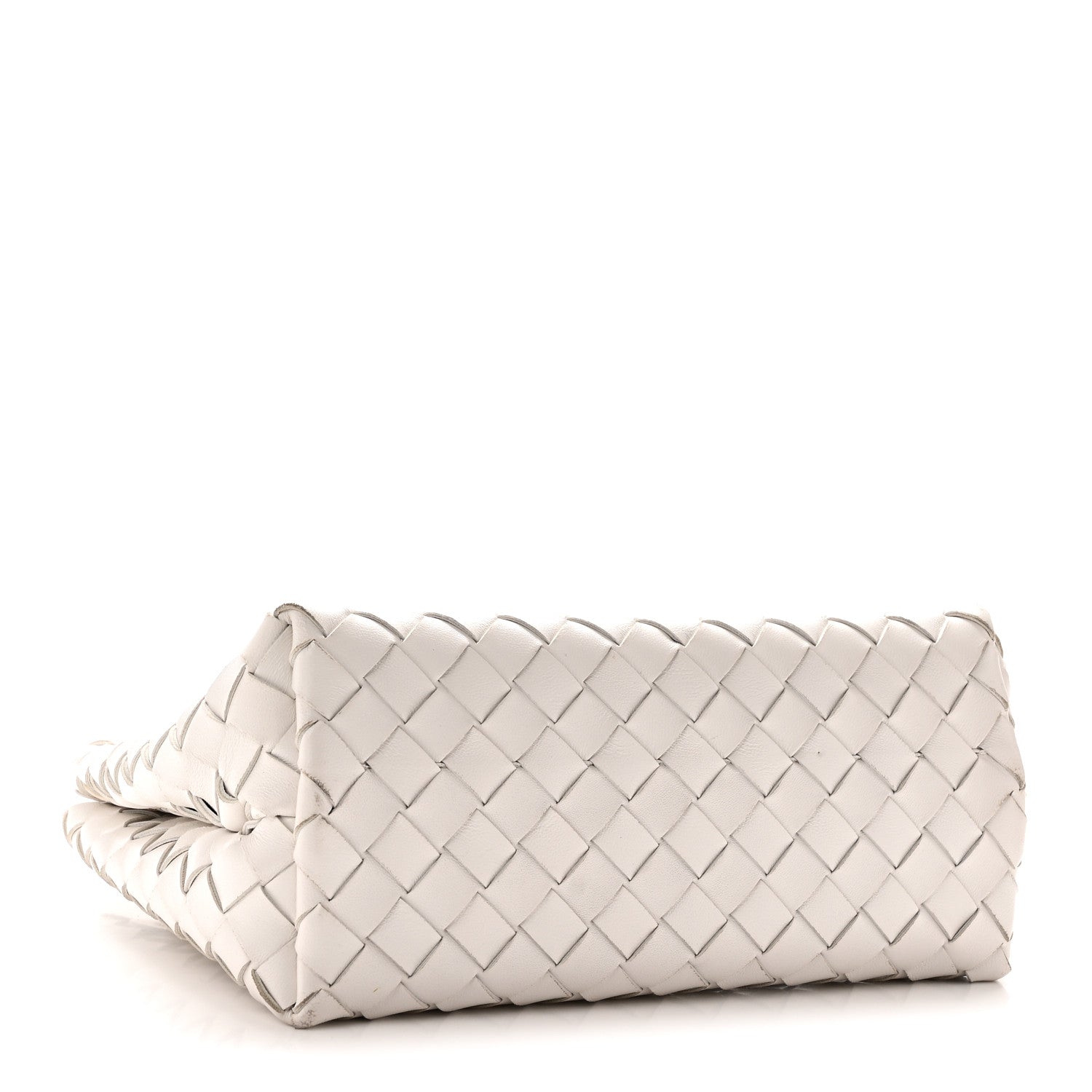 Bottega Veneta Nappa Intrecciato Small Andiamo Shoulder Bag White 4 of 9
