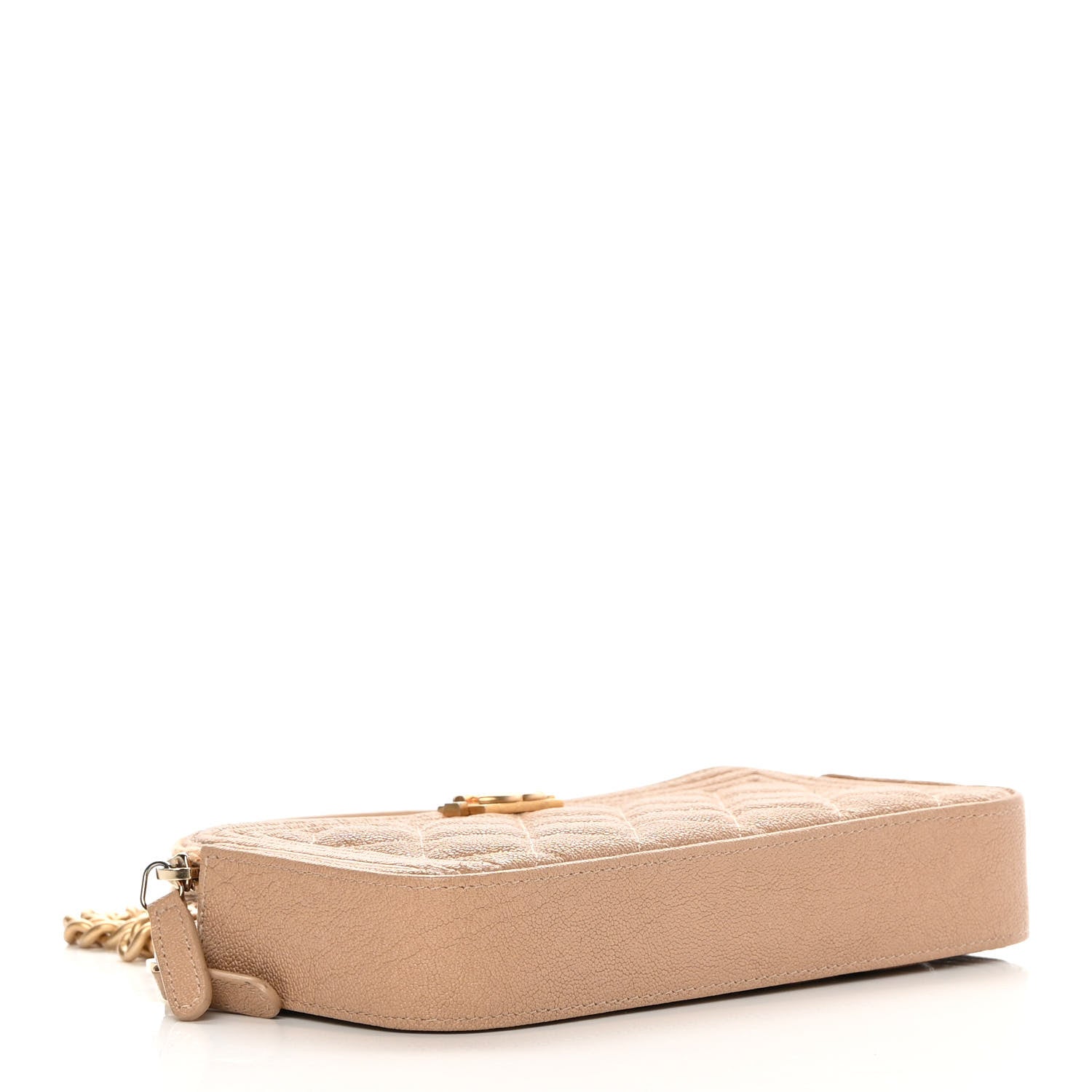 Chanel Caviar Quilted Small Boy Clutch With Chain Beige 4 of 18