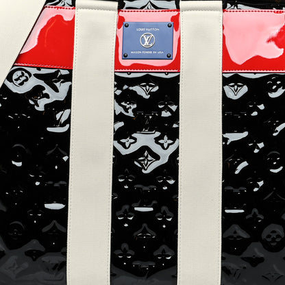 Louis Vuitton Patent Embossed Monogram Carry All GM Black 7 of 11